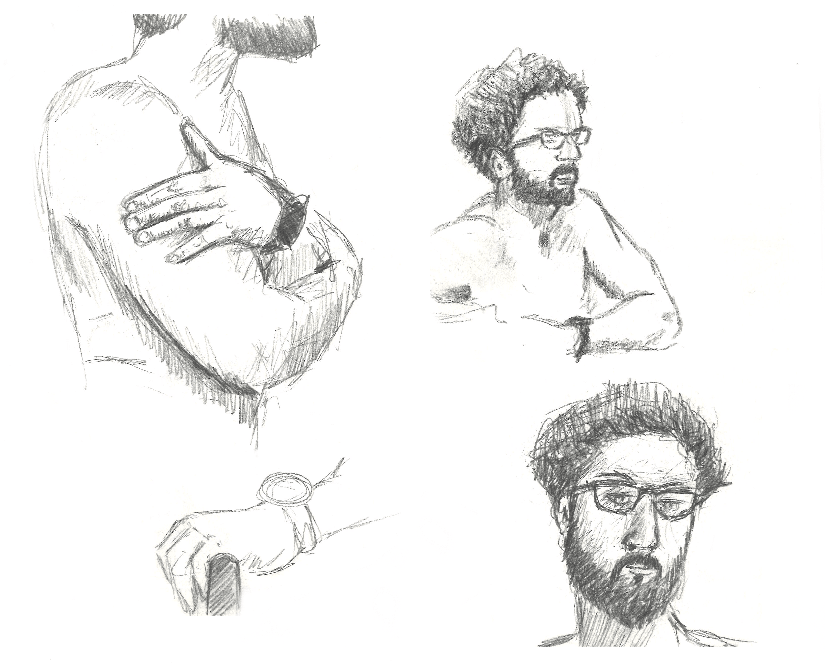 Pencil drawing of a man
